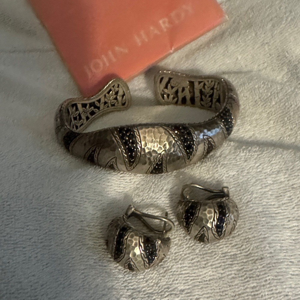 John Hardy Silver and Black Bracelet Set - Picture 5 of 5